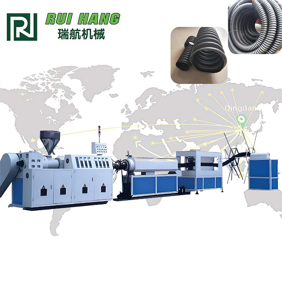 PE carbon spiral reinforced pipe production line